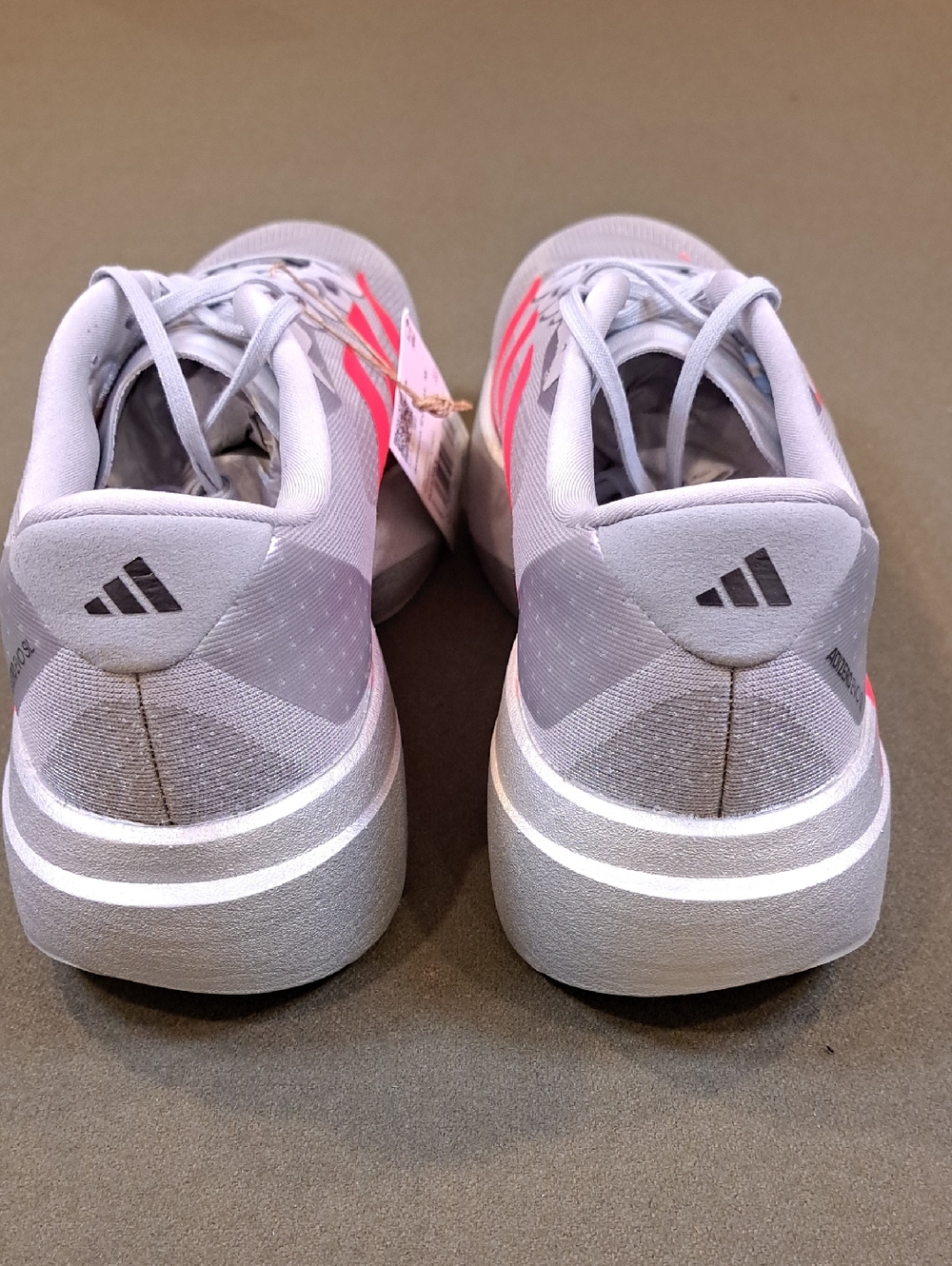 Adidas Adizero EVO SL Shoes - Color: Silver/Red/Iron - Size: Men 9 - Picture 5 of 10
